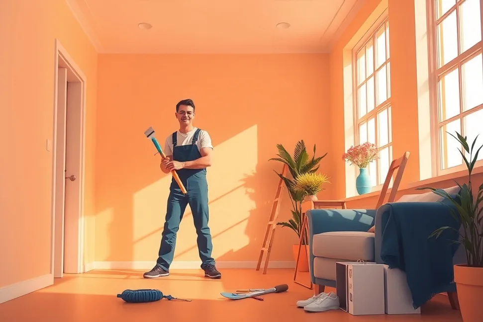 Intérieur rénové après travaux de peinture à Florange